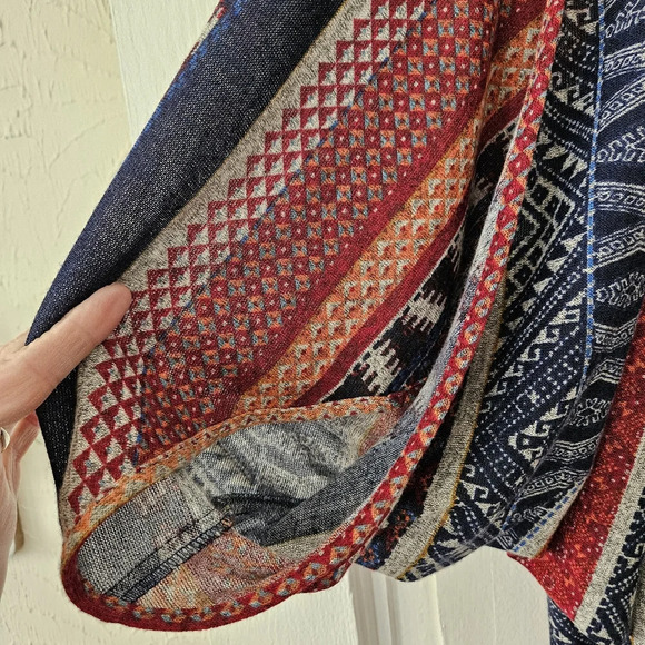 Uncle Frank Anthropologie Geometric Print Shift Dress Size Small, Tulip Sleeves - Picture 3 of 7